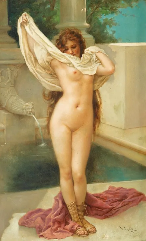Bath Time 2 Wall Art by Virgilio Tojetti - High-Resolution Digital Print