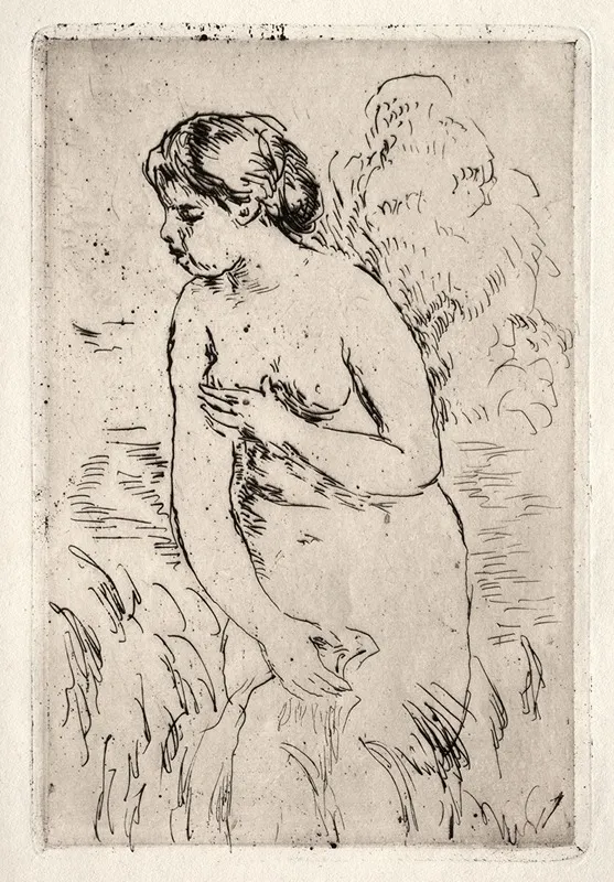 Bather Standing Up To Her Knees