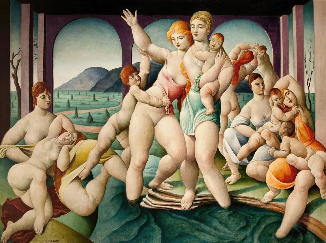Bathers 11 Wall Art by Lorser Feitelson - High-Resolution Digital Print