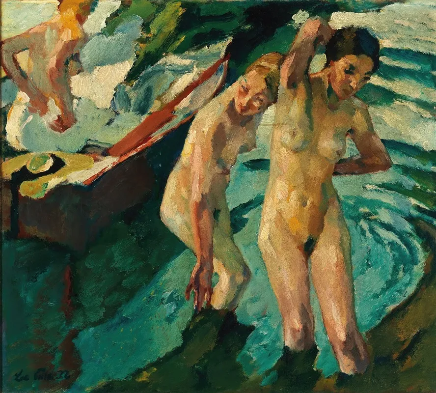 Bathers 12 Wall Art by Leo Putz - High-Resolution Digital Print