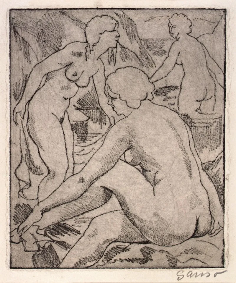 Bathers 17 Wall Art by Emil Ganso - High-Resolution Digital Print