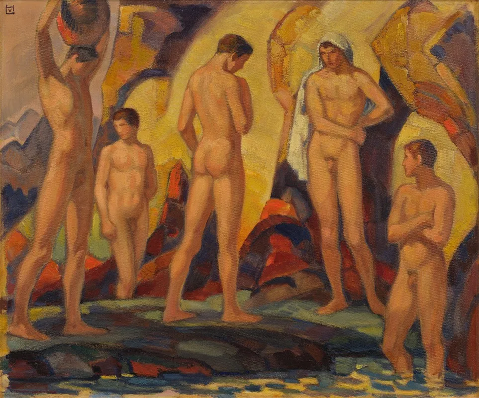 Bathers 20 Wall Art by Ludwig von Hofmann - High-Resolution Digital Print