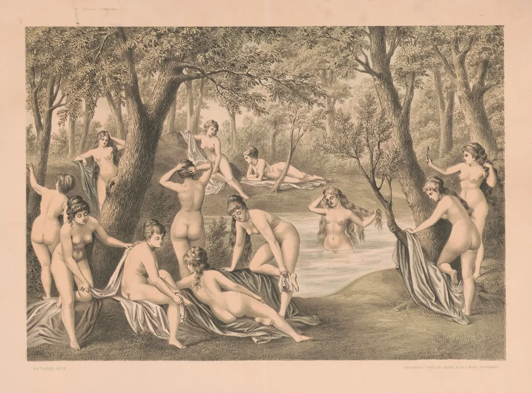 Bathers No 2 Wall Art by Kurz &amp; Allison - High-Resolution Digital Print