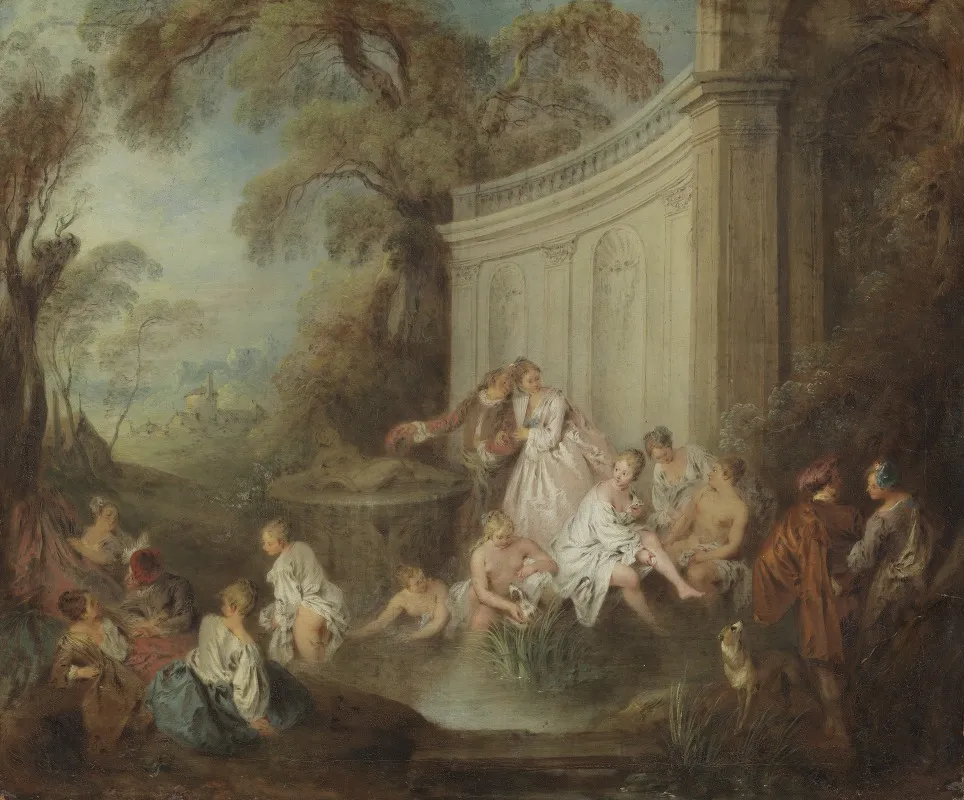 Bathing Company In A Park
