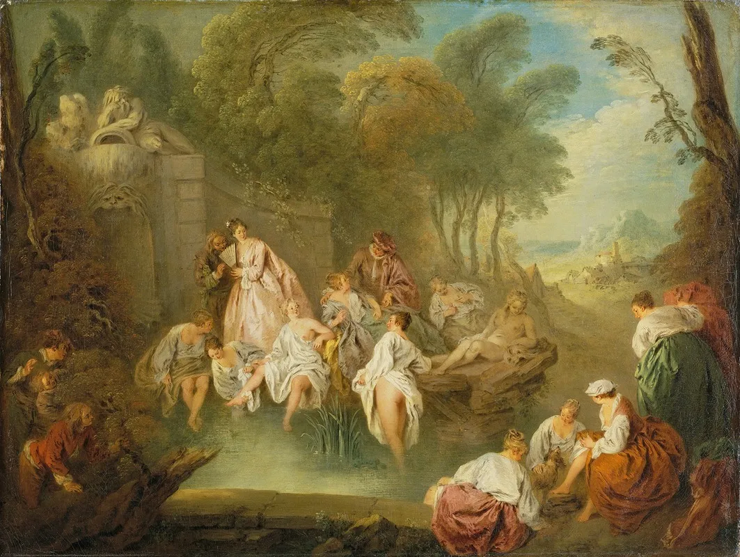 Bathing Party In A Park