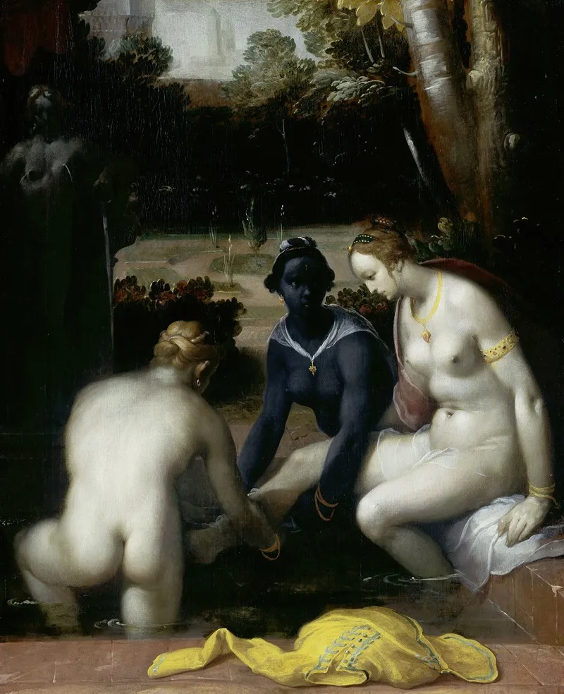 Bathsheba At Her Toilet Wall Art by Cornelis Cornelisz Van Haarlem - High-Resolution Digital Print