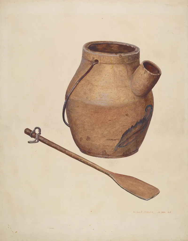 Batter Jug With Paddle Wall Art by Richard Donovan - High-Resolution Digital Print