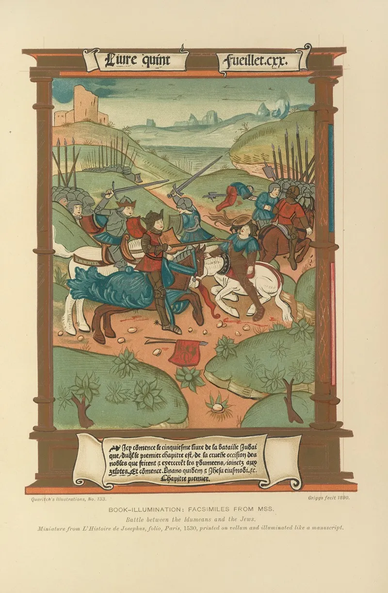 Battle Between The Idumeans And The Jews Wall Art by Bernard Quaritch - High-Resolution Digital Print