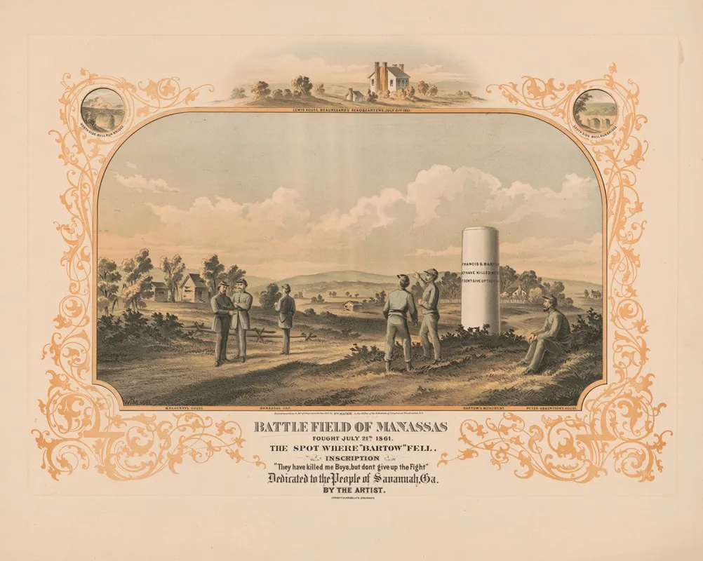 Battle Field Of Manassas Fought July 21th 1861 2