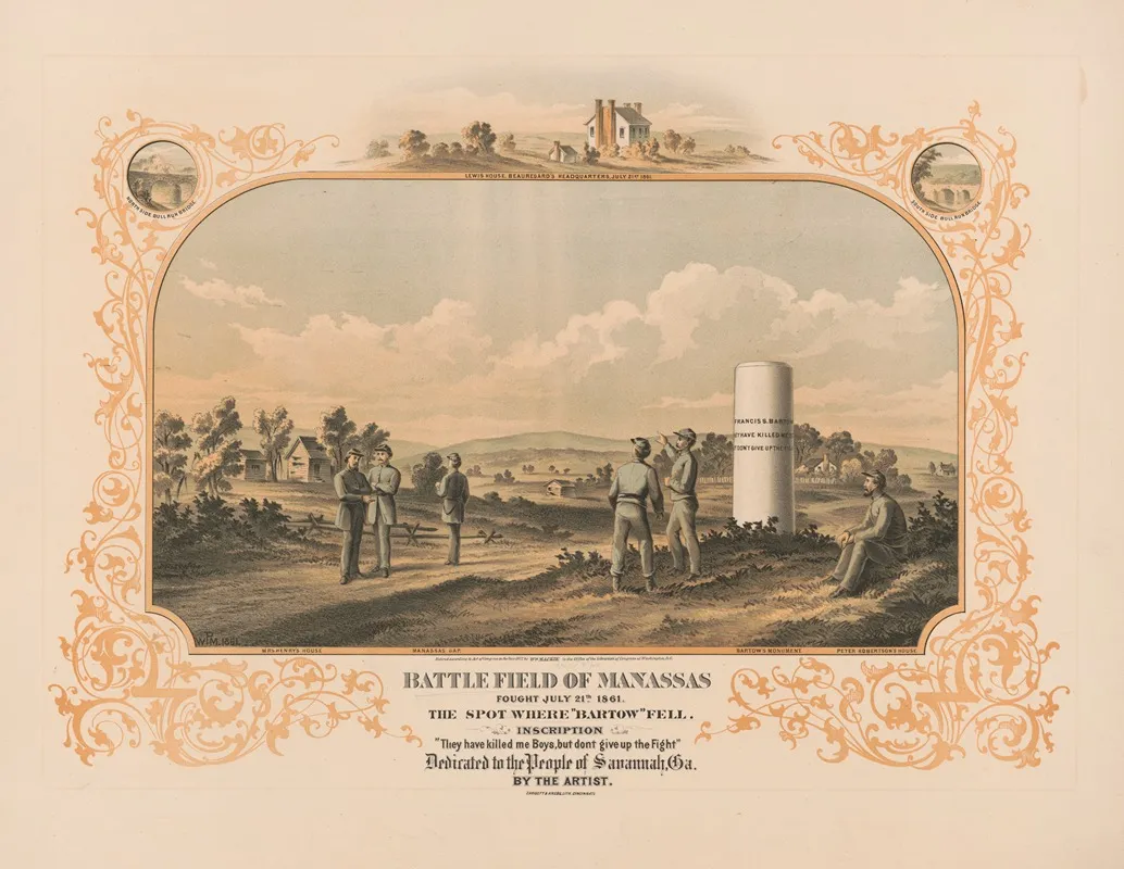 Battle Field Of Manassas Fought July 21th 1861