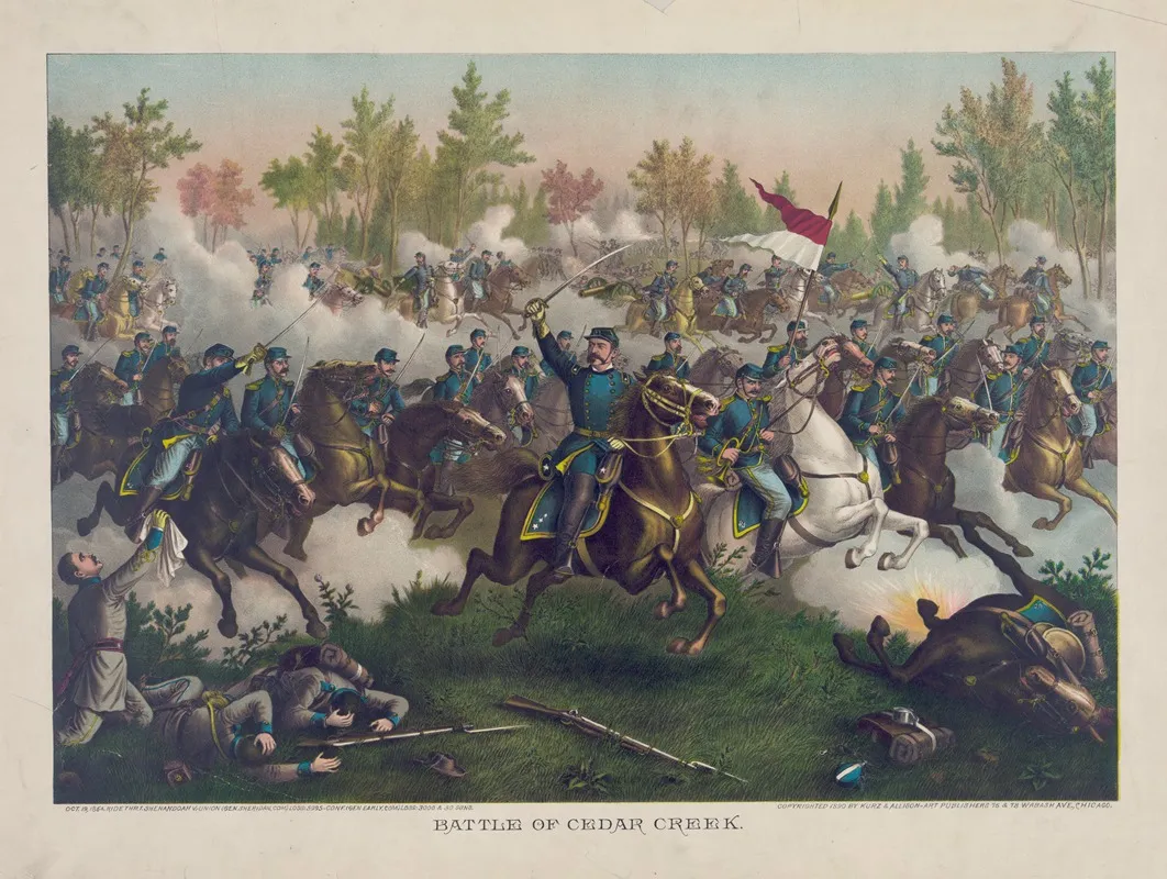 Battle Of Cedar Creek Wall Art by Kurz &amp; Allison - High-Resolution Digital Print