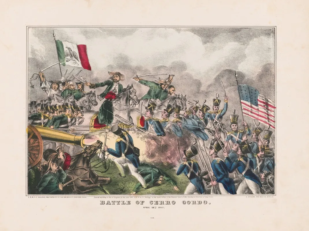 Battle Of Cerro Gordo April 18th 1847 Wall Art by E.B. &amp; E.C. Kellogg - High-Resolution Digital Print