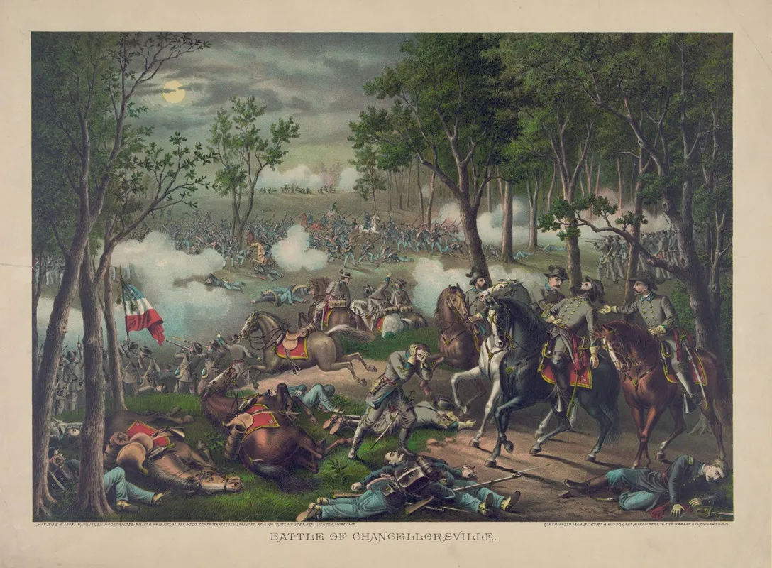 Battle Of Chancellorsville Wall Art by Kurz & Allison - High-Resolution Digital Print