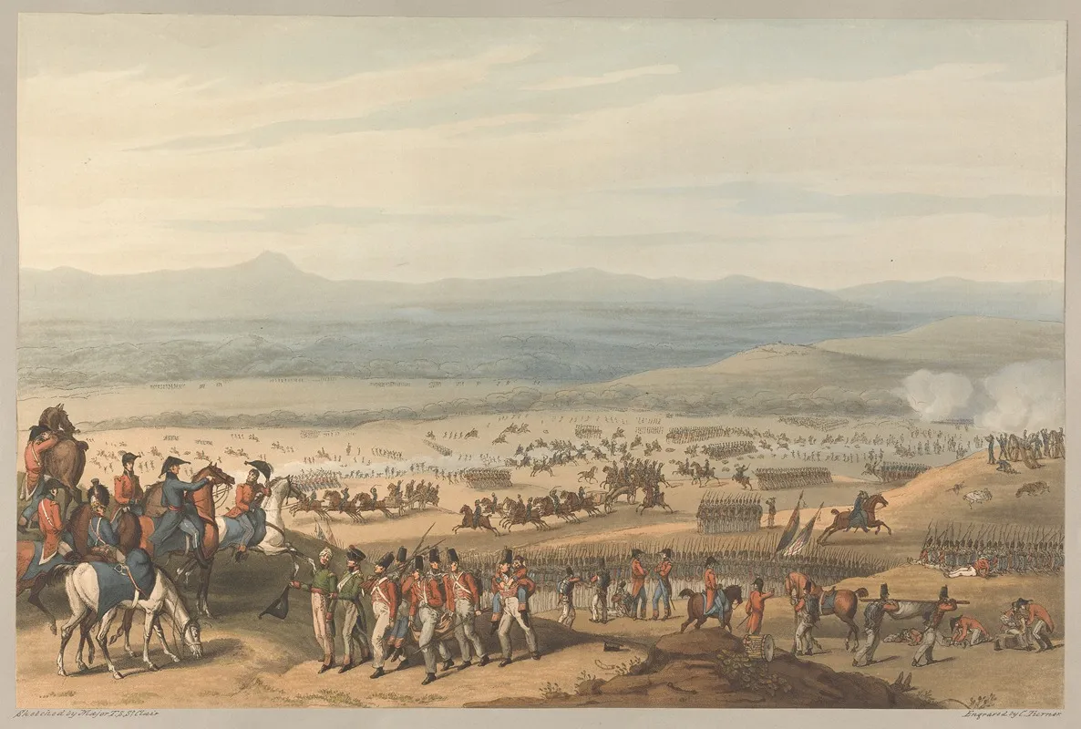 Battle Of Fuontes Douoro 5th July 1811 Wall Art by Charles Turner - High-Resolution Digital Print