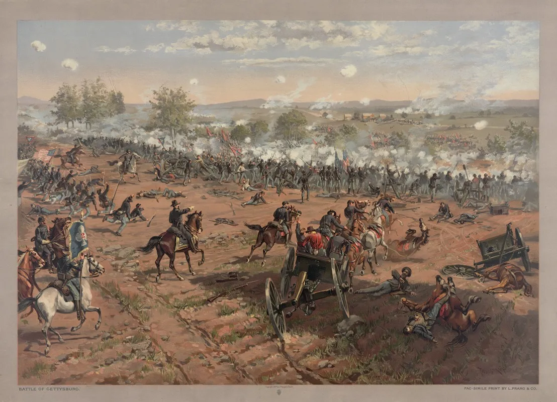 Battle Of Gettysburg 3 Wall Art by Thure de Thulstrup - High-Resolution Digital Print
