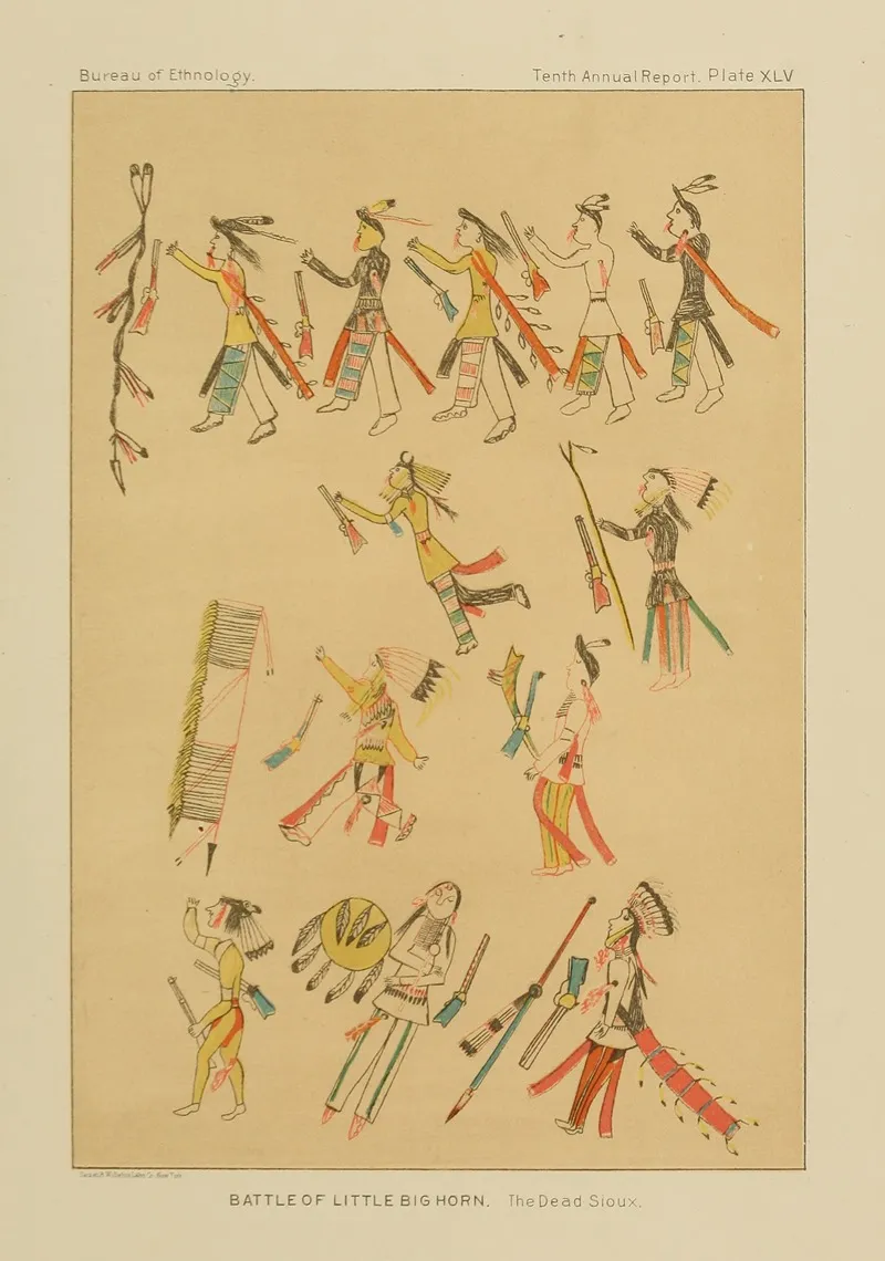 Battle Of Little Big Horn The Dead Sioux Wall Art by Garrick Mallery - High-Resolution Digital Print