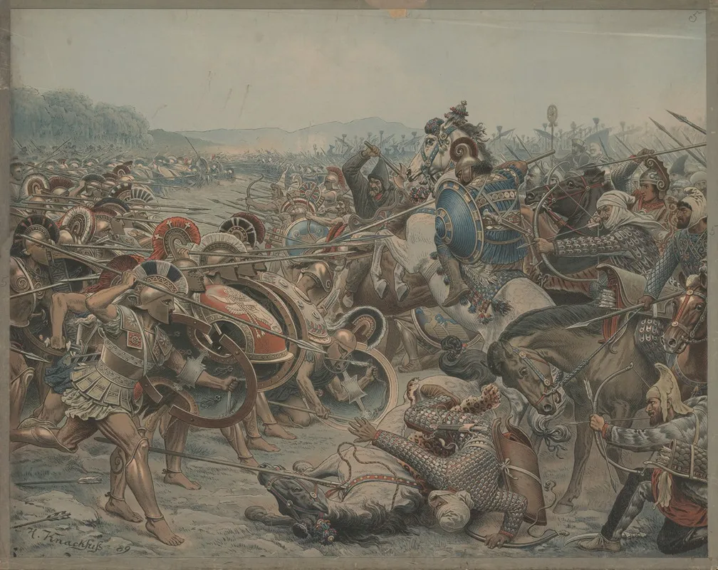 Battle Of Marathon Wall Art by Hermann Knackfuss - High-Resolution Digital Print