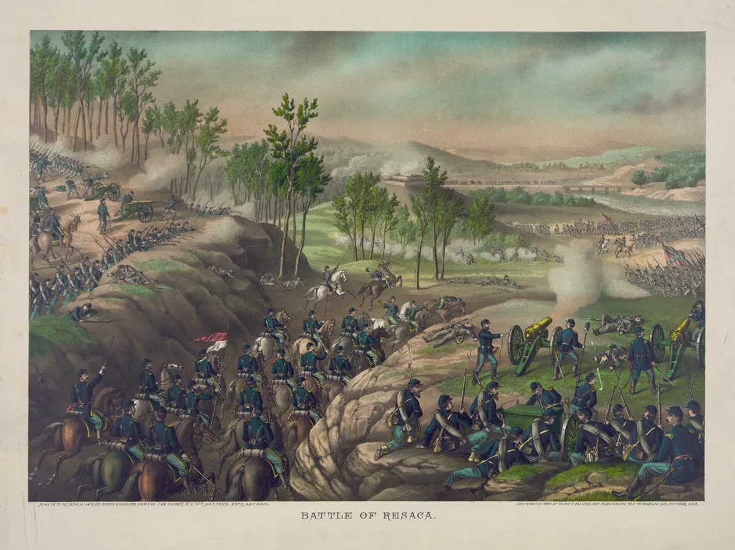 Battle Of Resaca May 13 To 16 1864 Wall Art by Kurz & Allison - High-Resolution Digital Print