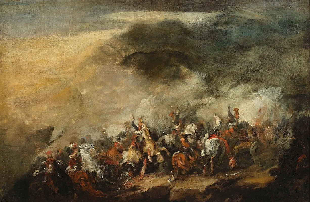 Battle Of Somosierra 2 Wall Art by Piotr Michałowski - High-Resolution Digital Print