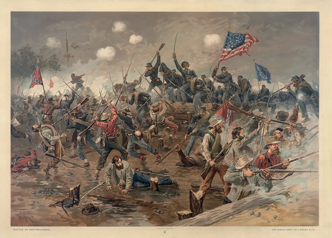 Battle Of Spottsylvania 2 Wall Art by Thure de Thulstrup - High-Resolution Digital Print