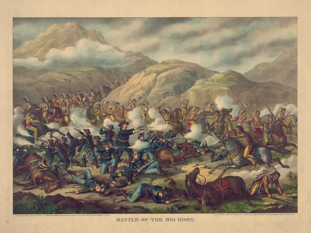 Battle Of The Big Horn Wall Art by Kurz & Allison - High-Resolution Digital Print