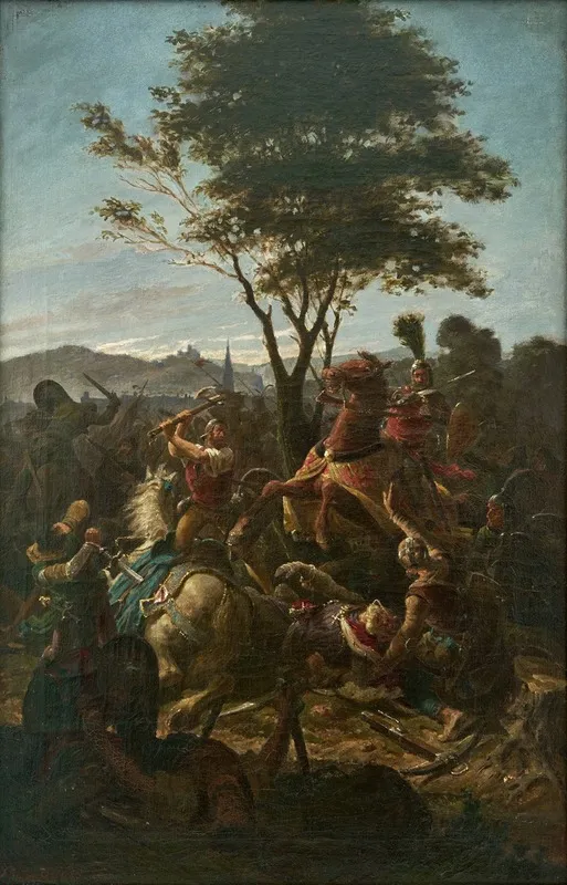 Battle Of The Bischofslinde Bishops Lime Wall Art by Fritz Geiges - High-Resolution Digital Print