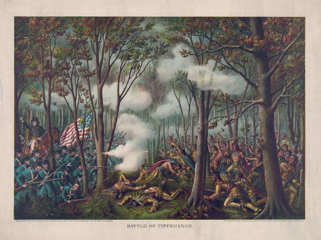 Battle Of Tippecanoe Wall Art by Kurz &amp; Allison - High-Resolution Digital Print