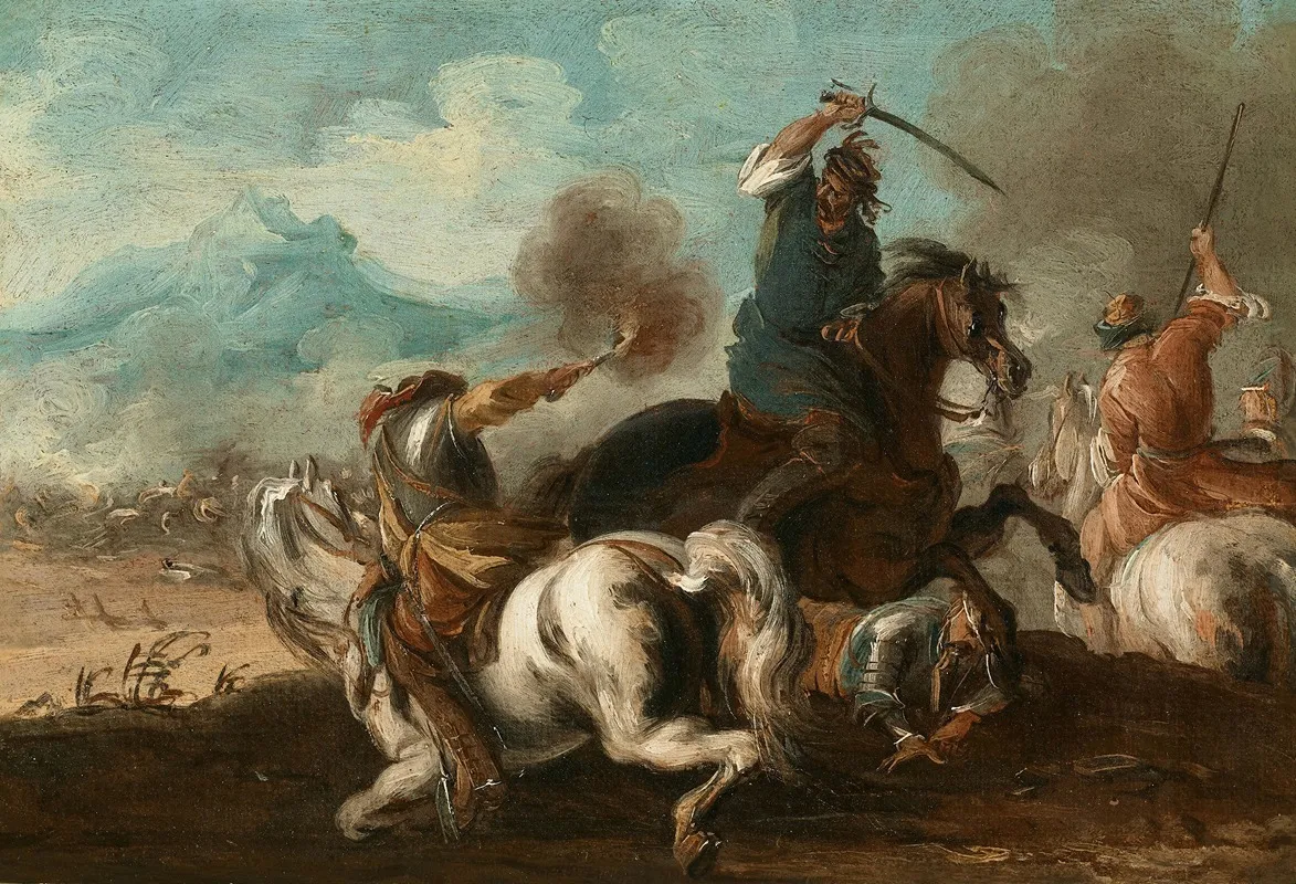 Battle Scene 10 Wall Art by Giuseppe Zais - High-Resolution Digital Print