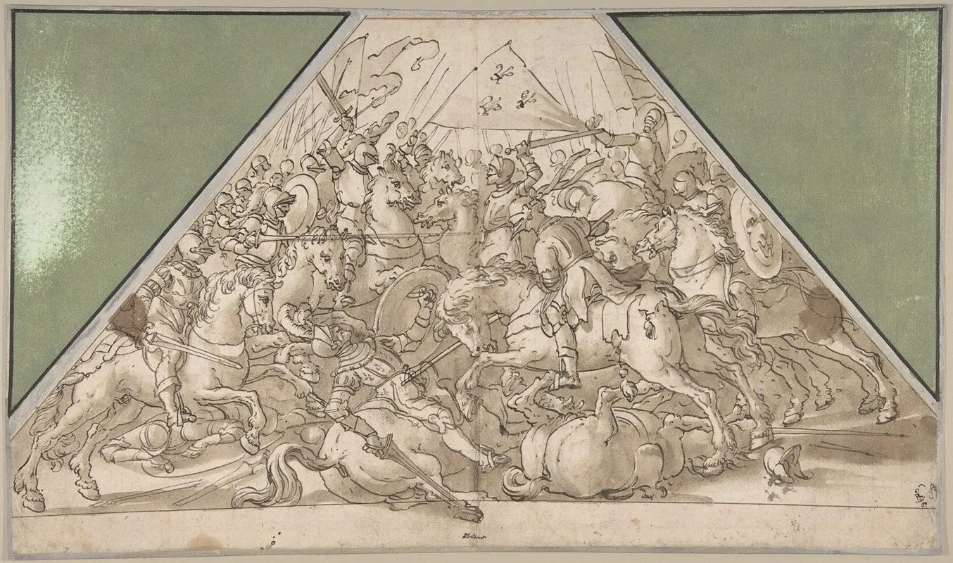 Battle Scene 18 Wall Art by Hans Heinrich Waegmann - High-Resolution Digital Print