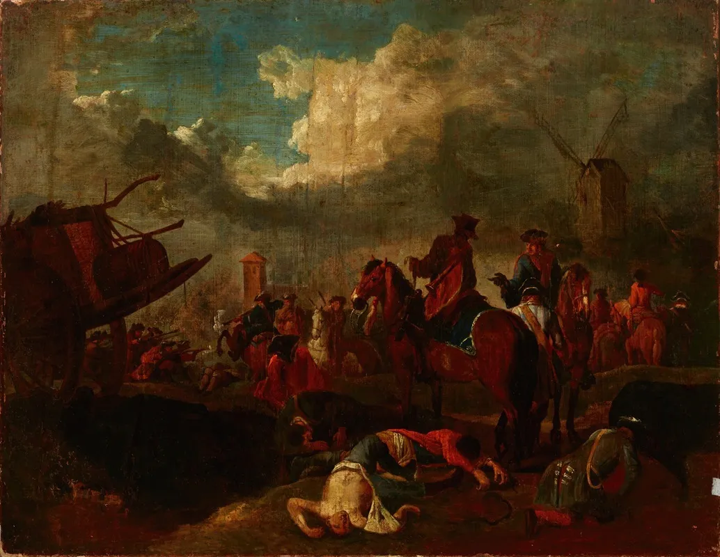 Battle Scene 24 Wall Art by August Querfurt - High-Resolution Digital Print