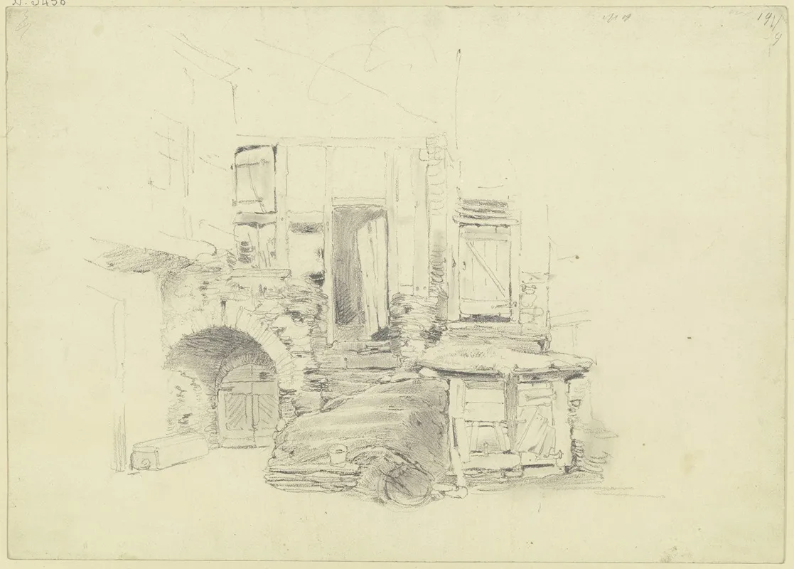 Bauernhaus Auf Altem Gemauer Links Das Kellertor Rechts Der Schweinestall