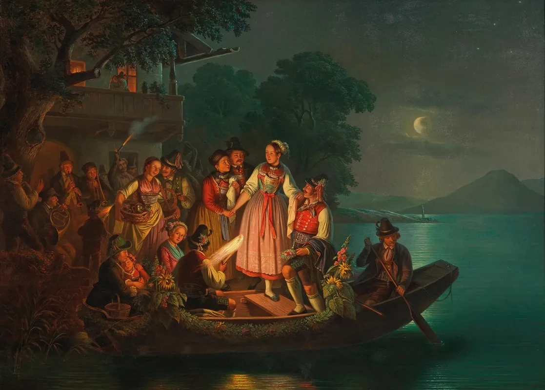 Bauernhochzeit Wall Art by Carl Friedrich Moritz Müller - High-Resolution Digital Print
