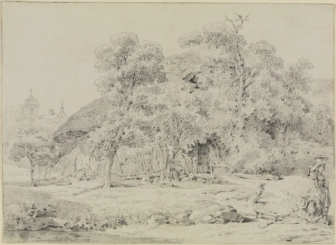 Bauernhof Mit Staffage Wall Art by Balthasar Anton Dunker - High-Resolution Digital Print