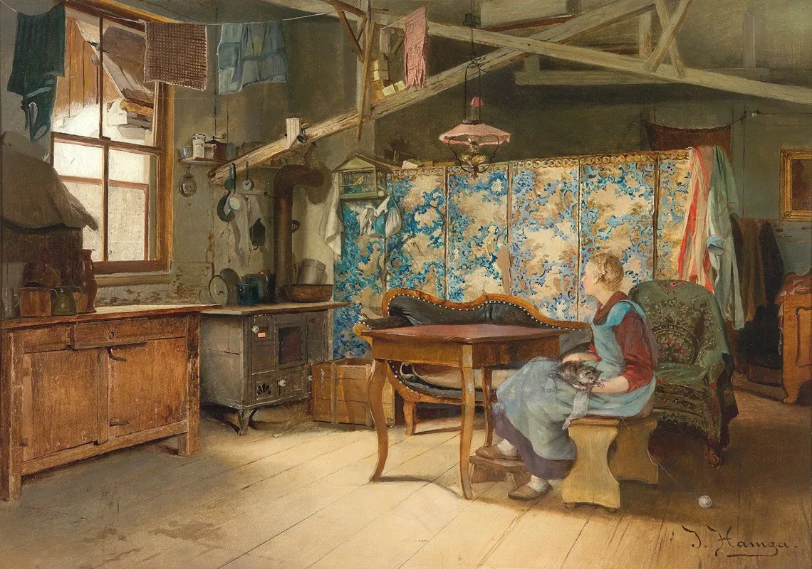 Bauerninterieur Zurich Wall Art by Johann Hamza - High-Resolution Digital Print