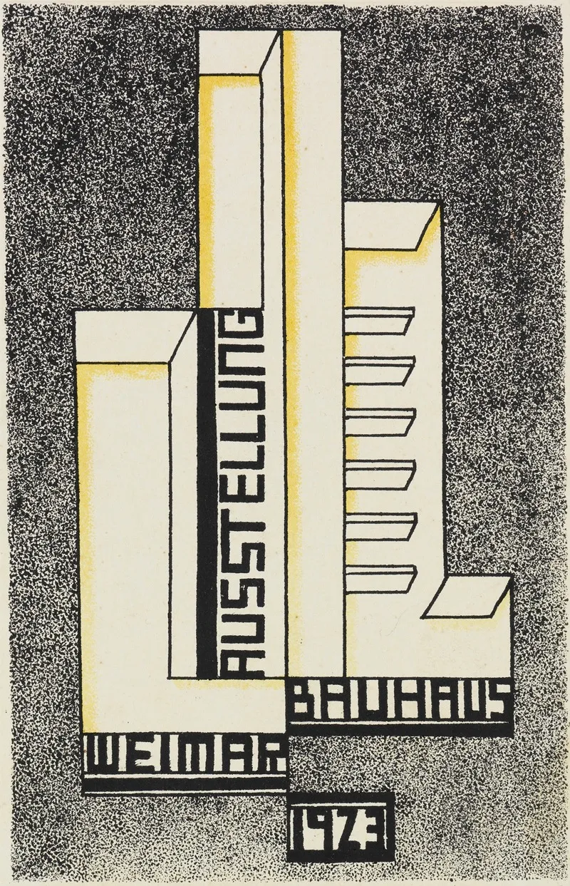 Bauhaus Postkarte Wall Art by Wolfgang Molnar - High-Resolution Digital Print