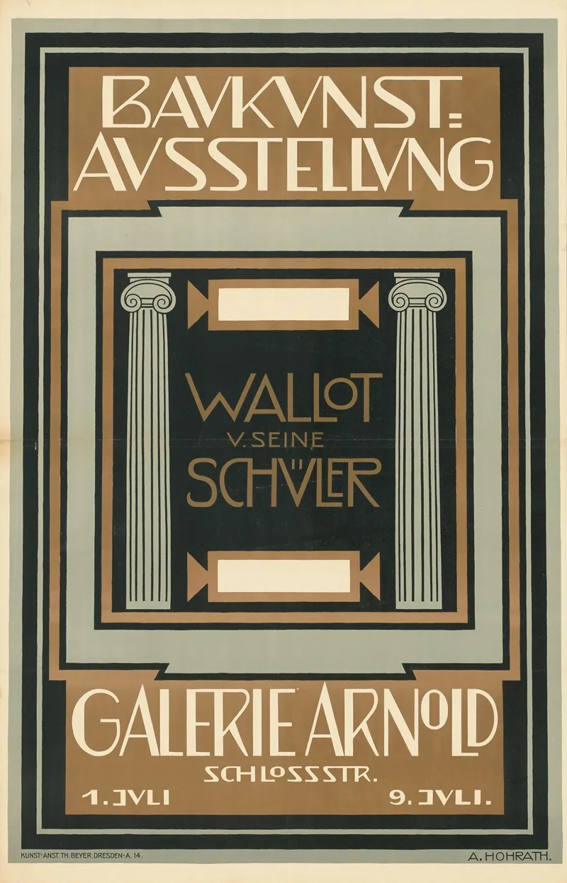 Baukunst Ausstellung Wallot Und Seine Schuler Wall Art by Alexander Hohrath - High-Resolution Digital Print