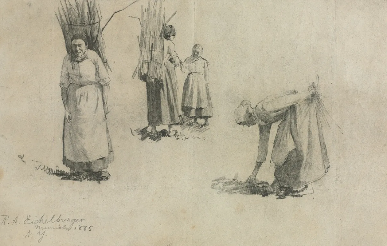 Bavarian Peasants Wall Art by Robert A. Eichelberger - High-Resolution Digital Print