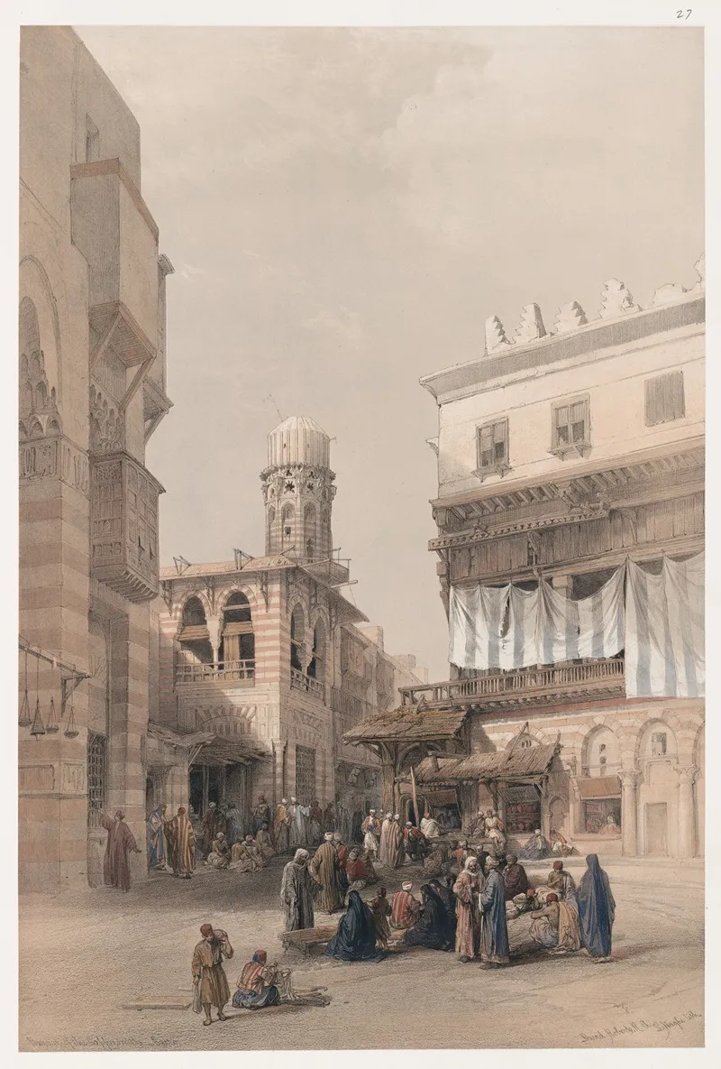 Bazaar Of The Coppersmiths Cairo Wall Art by David Roberts - High-Resolution Digital Print