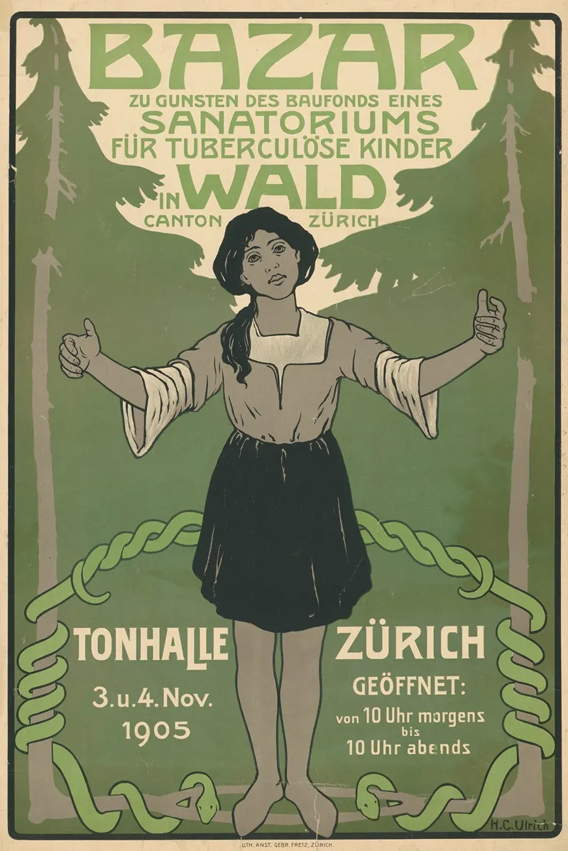 Bazar Zu Gunsten Des Baufonds Eines Sanatoriums Fur Tuberkolose Kinder Zurich 1905 Wall Art by Hans Caspar Ulrich - High-Resolution Digital Print