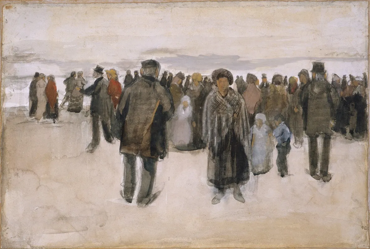Beach At Scheveningen Wall Art by Vincent van Gogh - High-Resolution Digital Print