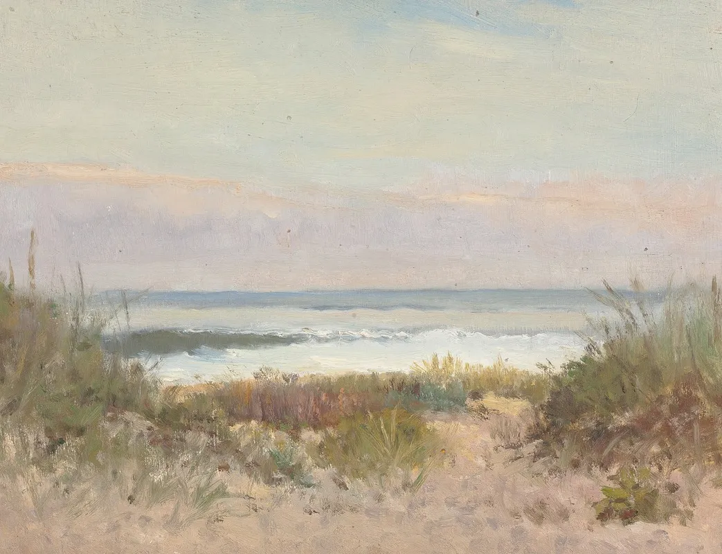 Beach Grass And Surf