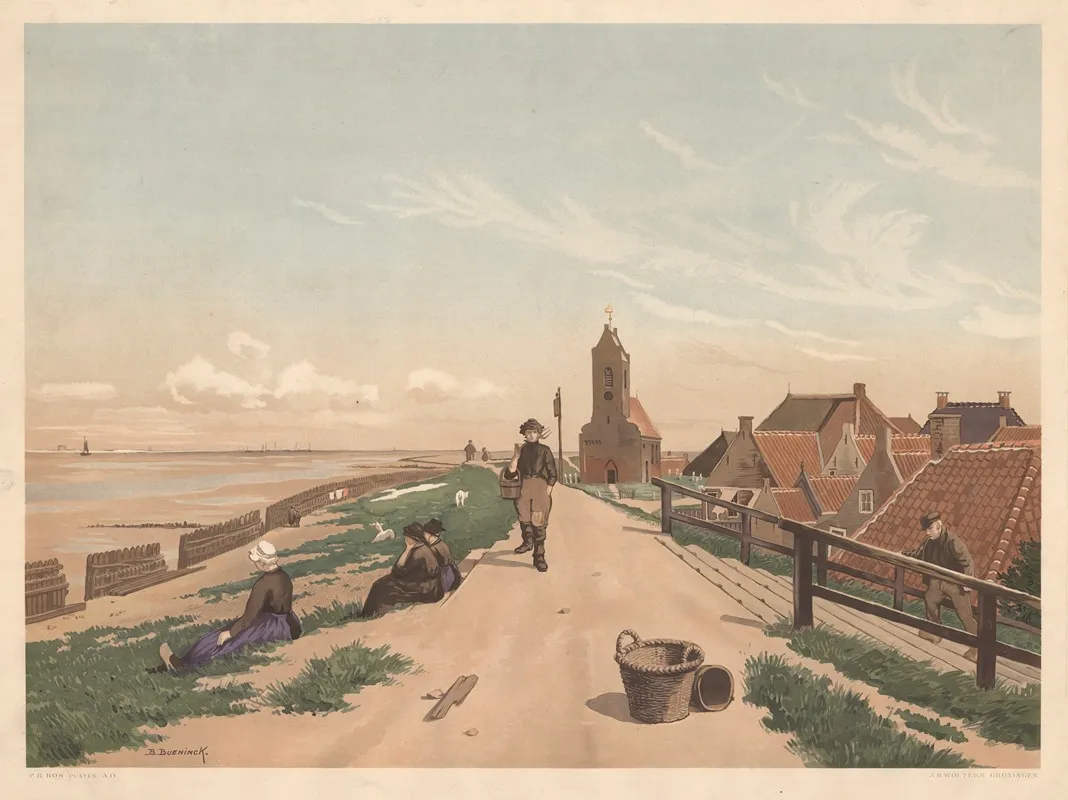 Beach Near The Town Of Wierum Wall Art by Bernardus Bueninck - High-Resolution Digital Print