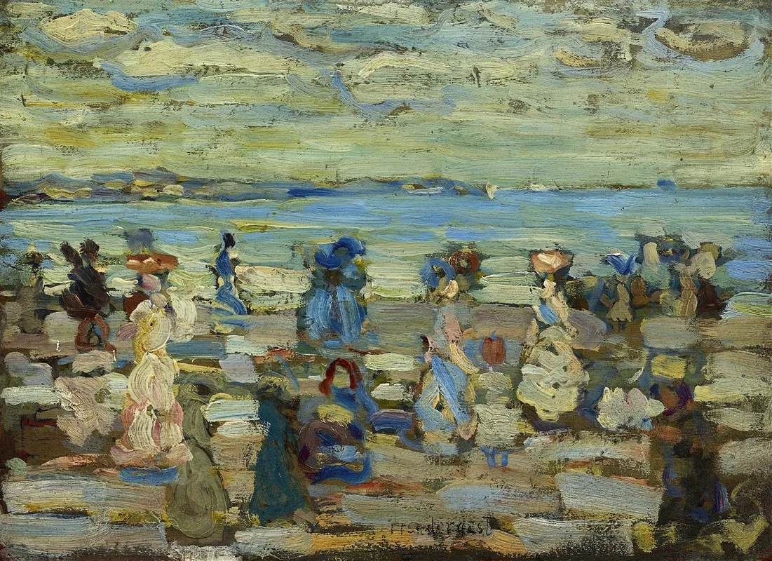 Beach Scene 3 Wall Art by Maurice Prendergast - High-Resolution Digital Print