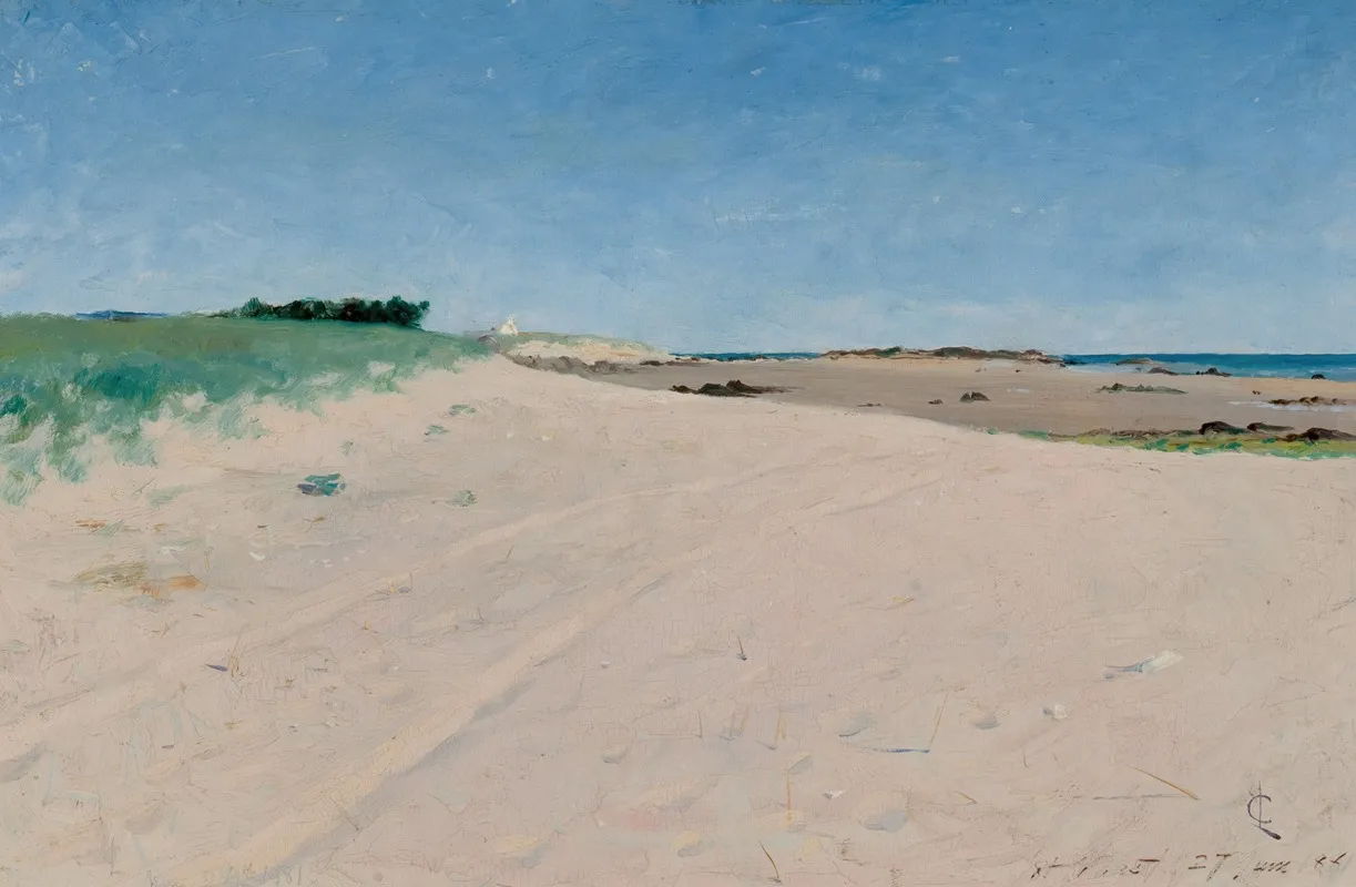 Beach Scene At St Vaast Wall Art by Chester Loomis - High-Resolution Digital Print