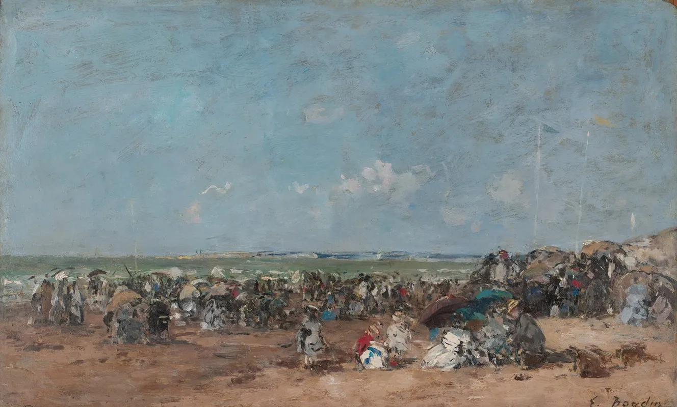 Beach Scene In Trouville