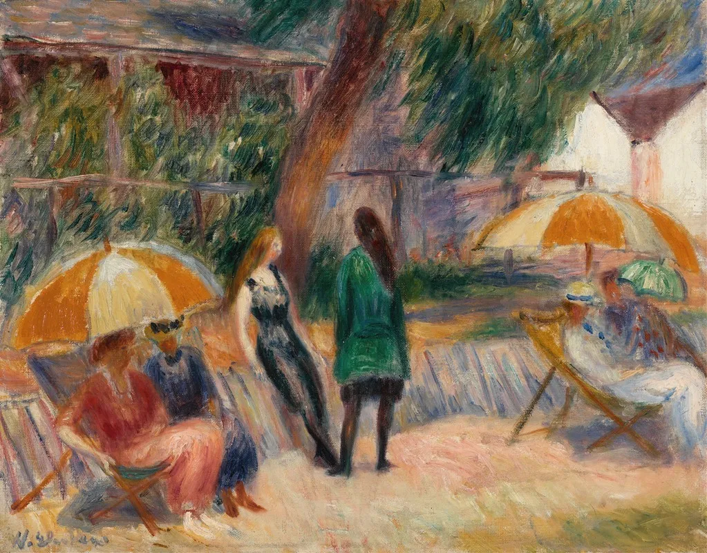 Beach With Figures Bellport Wall Art by William James Glackens - High-Resolution Digital Print