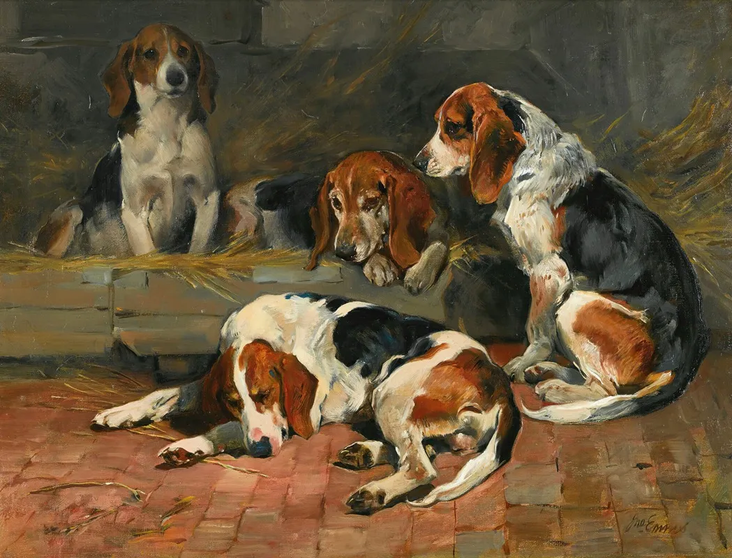 Beagles Fathers Of The Pack Wall Art by John Emms - High-Resolution Digital Print