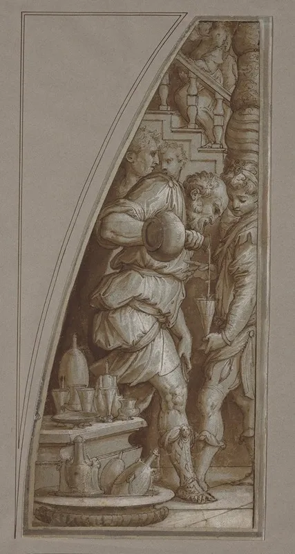 Bearded Man Filling A Glass