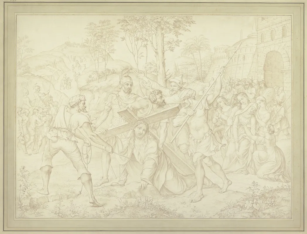 Bearing Of The Cross Wall Art by Carl Heinrich Hermann - High-Resolution Digital Print