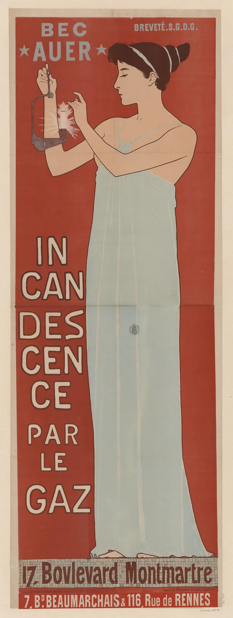 Bec Auer Incandescence Par Le Gaz Wall Art by Maurice Réalier-Dumas - High-Resolution Digital Print